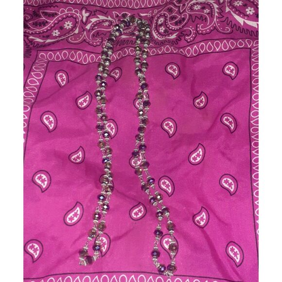 Cookie lee long costume necklace rainbow beads - Picture 3 of 3